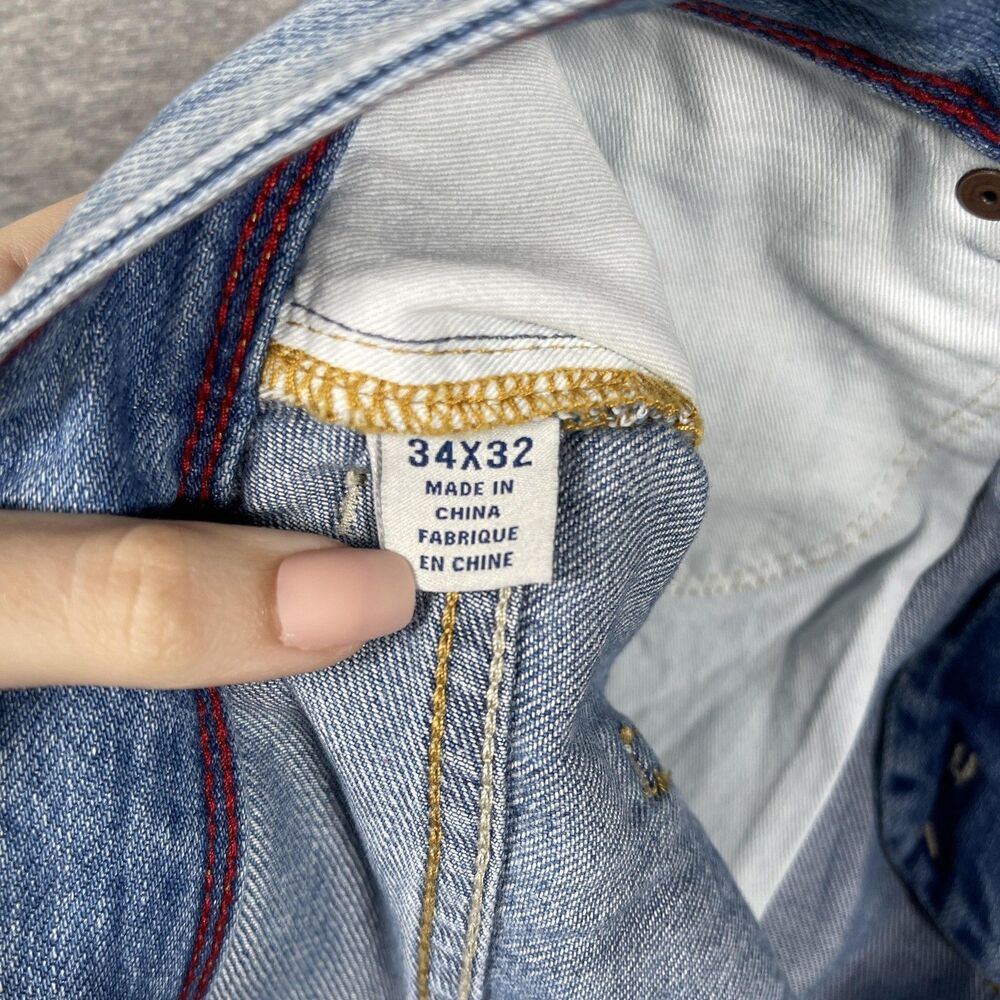 Tommy Bahama Jeans Mens 34x32 Blue Light Wash Straight Regular - Picture 2 of 12